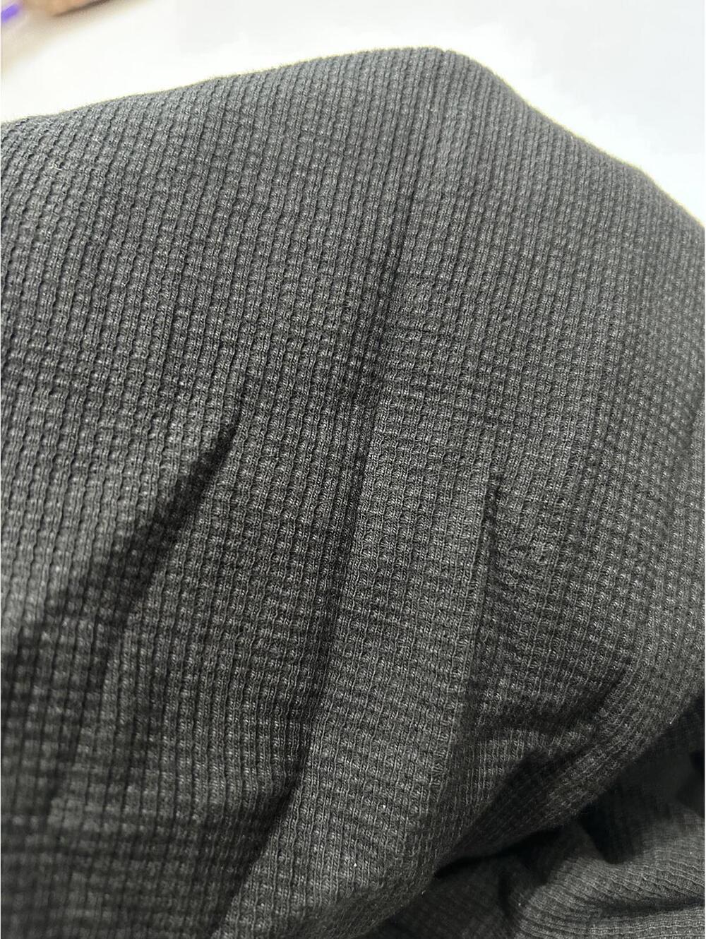 New Women's Black Waffle Knit Infinity Scarf - 100% Organic Cotton - Pact - Picture 4 of 7